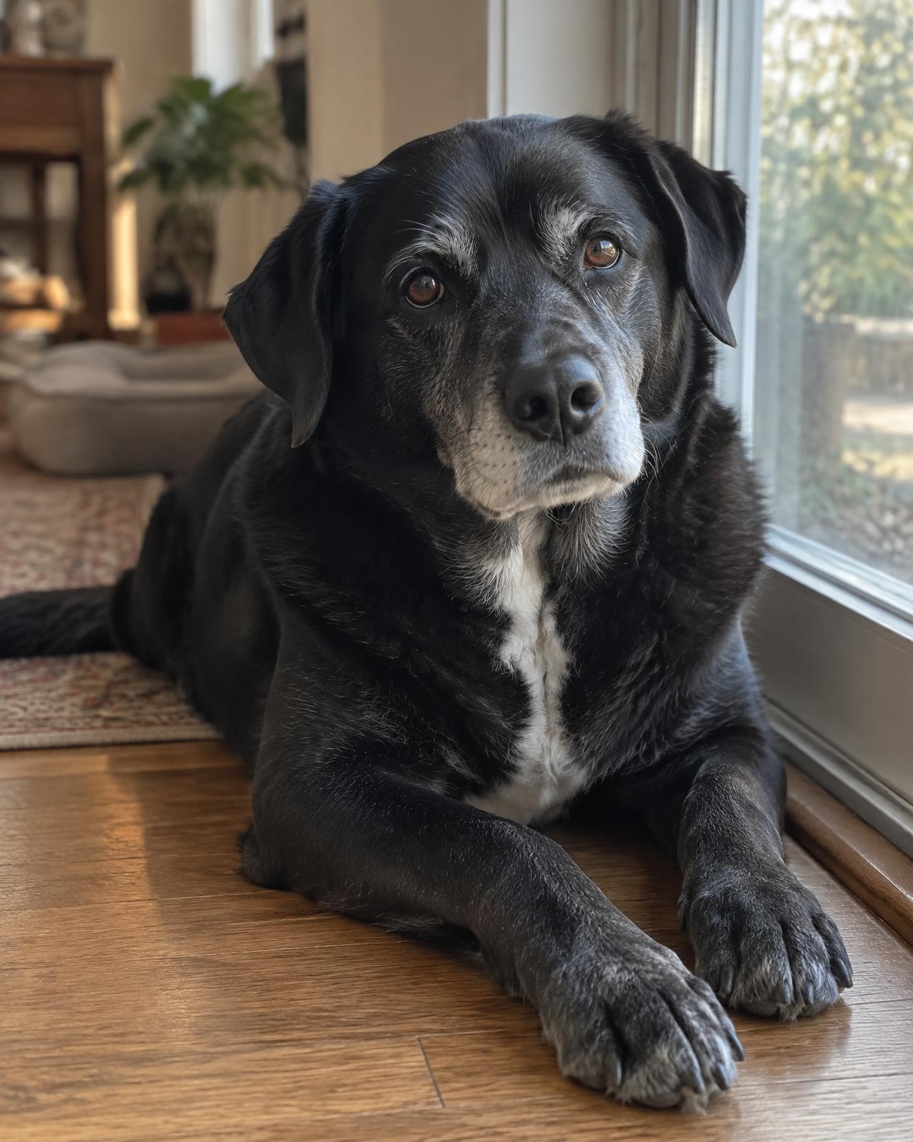Olive, near a window in late-afternoon light